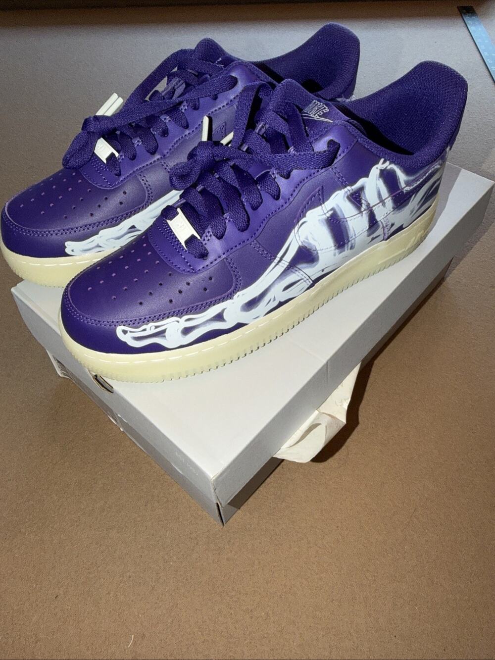 Size 8.5 - Nike Air Force 1 Low Purple Skeleton